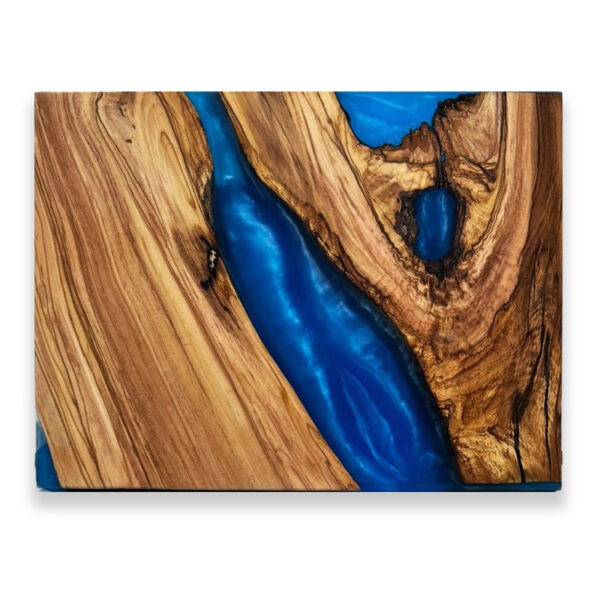 Skärbräda med BLÅ epoxiharts 24x17cm - Bild 2